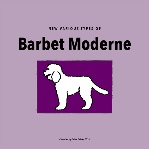 En samling av typerna som samlas under namnet Barbet Moderne. J C Hermans var dess formgivare.