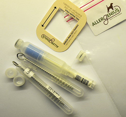 Testkit för päls och saliv från allergenius